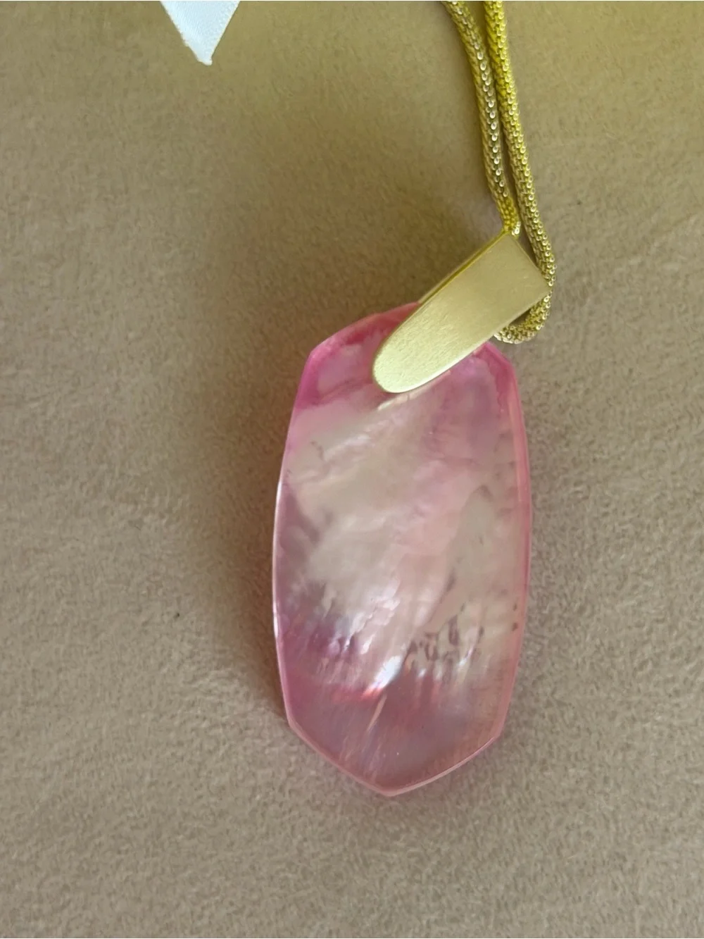 Kendra Scott Inez Gold Long Pendant Necklace in Pink 💕